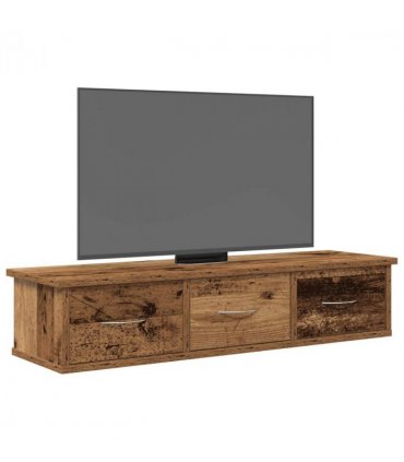 vidaXL Wall Cabinet Old Wood 88x26x18.5 cm Engineered Wood — Size: 90 cm