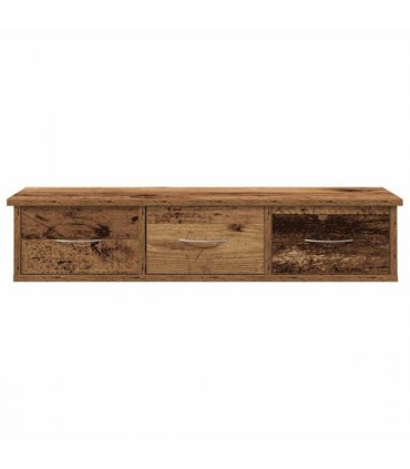 vidaXL Wall Cabinet Old Wood 88x26x18.5 cm Engineered Wood — Size: 90 cm