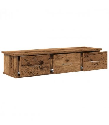 vidaXL Wall Cabinet Old Wood 88x26x18.5 cm Engineered Wood — Size: 90 cm