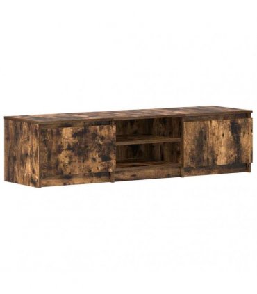 vidaXL TV Cabinet Smoked Oak 140x40x35.5 cm Engineered Wood