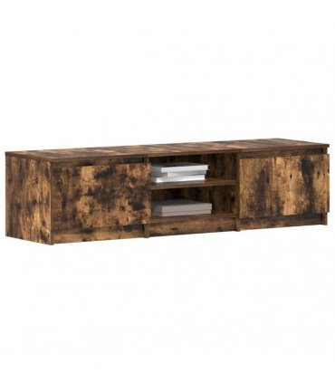 vidaXL TV Cabinet Smoked Oak 140x40x35.5 cm Engineered Wood