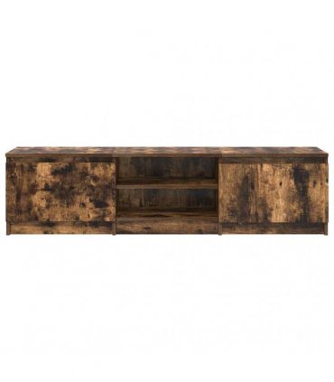 vidaXL TV Cabinet Smoked Oak 140x40x35.5 cm Engineered Wood