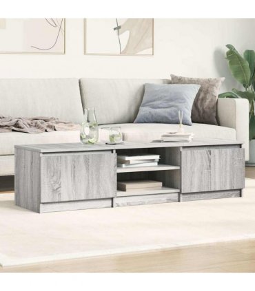 vidaXL TV Cabinet Grey Sonoma 140x40x35.5 cm Engineered Wood