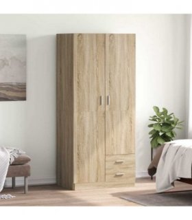 vidaXL Wardrobe Sonoma Oak 80x52x180 cm Engineered Wood