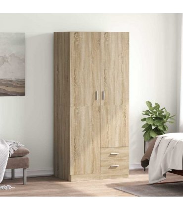 vidaXL Wardrobe Sonoma Oak 80x52x180 cm Engineered Wood