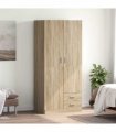 vidaXL Wardrobe Sonoma Oak 80x52x180 cm Engineered Wood