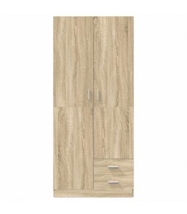 vidaXL Wardrobe Sonoma Oak 80x52x180 cm Engineered Wood