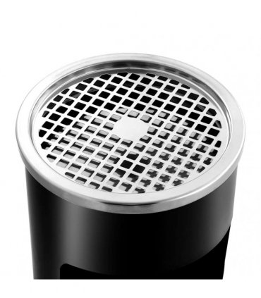 vidaXL Ashtray Dustbin | Black | Powder coated steel | Standard | Wall mounting