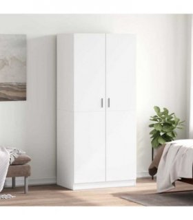 vidaXL Wardrobe White 80x52x180 cm Engineered Wood — V0672023208