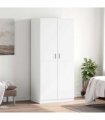 vidaXL Wardrobe White 80x52x180 cm Engineered Wood — V0672023208