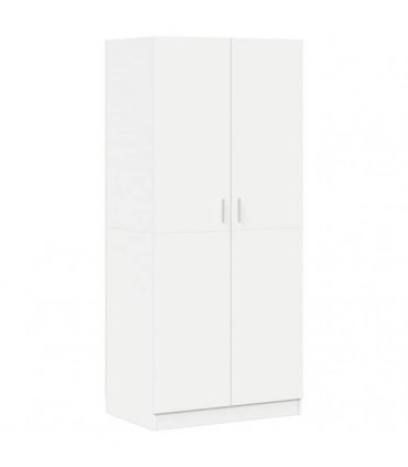 vidaXL Wardrobe White 80x52x180 cm Engineered Wood — V0672023208