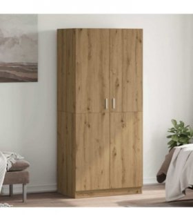 vidaXL Wardrobe Artisan Oak 80x52x180 cm Engineered Wood