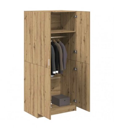 vidaXL Wardrobe Artisan Oak 80x52x180 cm Engineered Wood