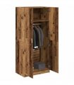 vidaXL Wardrobe Old Wood 80x52x180 cm Engineered Wood — V0672023210