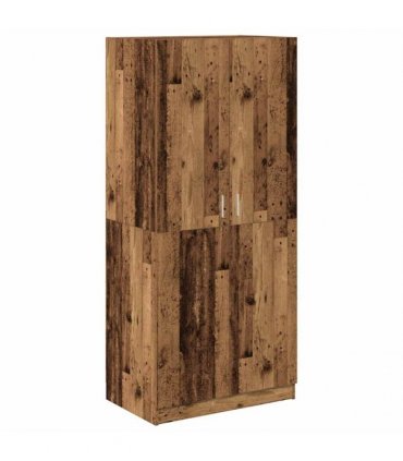 vidaXL Wardrobe Old Wood 80x52x180 cm Engineered Wood — V0672023210