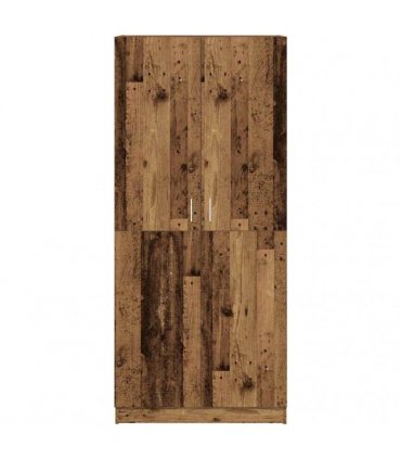 vidaXL Wardrobe Old Wood 80x52x180 cm Engineered Wood — V0672023210
