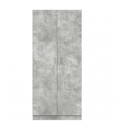 vidaXL Wardrobe Concrete Grey 80x52x180 cm Engineered Wood