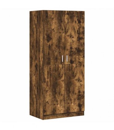 vidaXL Wardrobe Smoked Oak 80x50x180 cm Engineered Wood