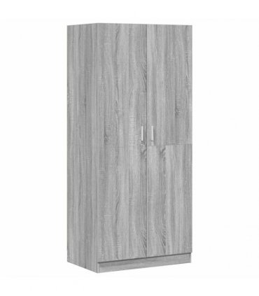 vidaXL Wardrobe Grey Sonoma 80x50x180 cm Engineered Wood