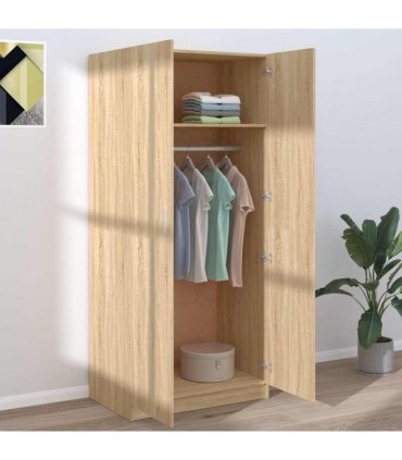 vidaXL Wardrobe Sonoma Oak 80x52x180 cm Engineered Wood — V0672023216