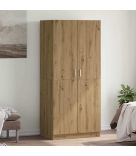 vidaXL Wardrobe Artisan Oak 90x52x200 cm Engineered Wood