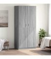 vidaXL Wardrobe Grey Sonoma 90x50x200 cm Engineered Wood