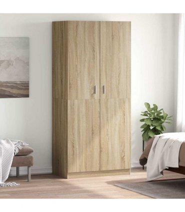 vidaXL Wardrobe Sonoma Oak 90x52x200 cm Engineered Wood
