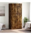 vidaXL Wardrobe Smoked Oak 90x50x200 cm Engineered Wood