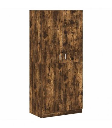 vidaXL Wardrobe Smoked Oak 90x50x200 cm Engineered Wood