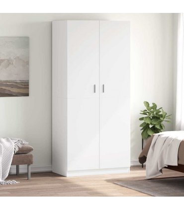 vidaXL Wardrobe White 90x52x200 cm Engineered Wood