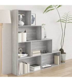 vidaXL Book Cabinet Grey Sonoma 155x24x160 cm