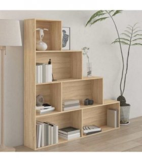vidaXL Book Cabinet/Room Divider Sonoma Oak 155x24x160 cm Engineered Wood