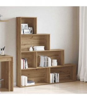 vidaXL Book Cabinet Artisan Oak 157x24x160 cm Engineered Wood