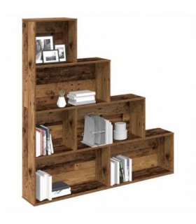 vidaXL Book Cabinet Old Wood 157x24x160 cm Engineered Wood