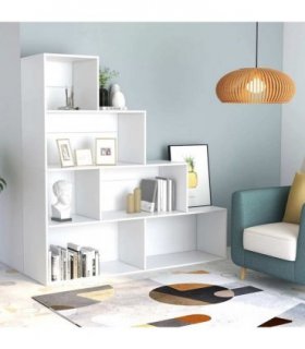 vidaXL Book Cabinet/Room Divider White 155x24x160 cm Engineered Wood