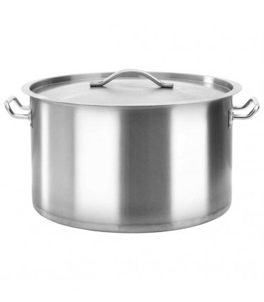 vidaXL Stock Pot 58 L 50x30 cm Stainless Steel — Size: 50 x 30 cm (58 l)