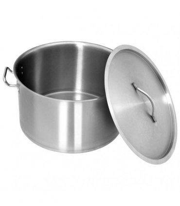 vidaXL Stock Pot 58 L 50x30 cm Stainless Steel — Size: 50 x 30 cm (58 l)
