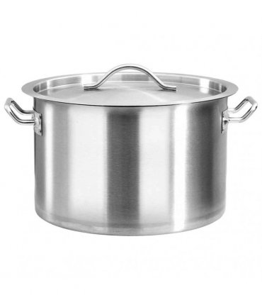 vidaXL Stock Pot 24 L 36x24 cm Stainless Steel — Size: 36 x 24 cm (24 l)