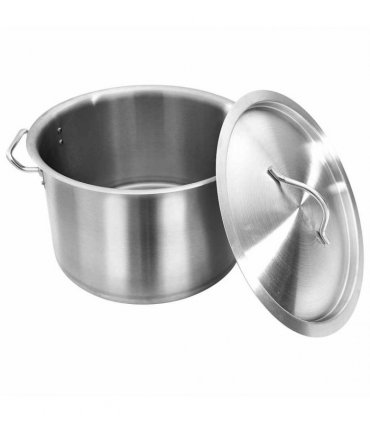 vidaXL Stock Pot 24 L 36x24 cm Stainless Steel — Size: 36 x 24 cm (24 l)