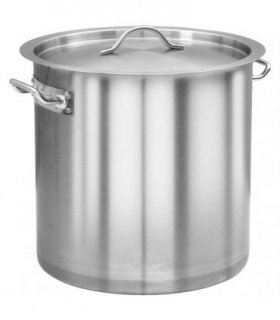 vidaXL Stock Pot 26 L 32x32 cm Stainless Steel — Size: 32 x 32 cm (26 l)