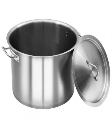 vidaXL Stock Pot 26 L 32x32 cm Stainless Steel — Size: 32 x 32 cm (26 l)