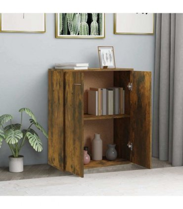 vidaXL Sideboard Smoked Oak 60x30x75 cm Engineered Wood