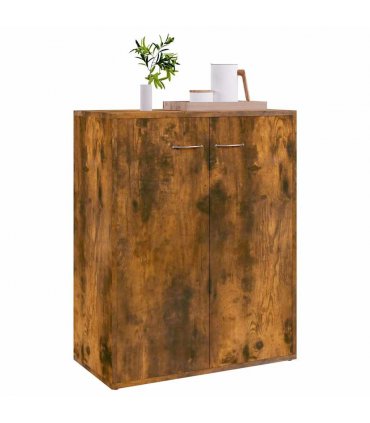 vidaXL Sideboard Smoked Oak 60x30x75 cm Engineered Wood