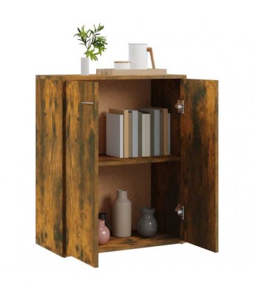 vidaXL Sideboard Smoked Oak 60x30x75 cm Engineered Wood