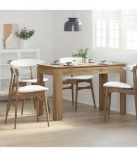 vidaXL Dining Table Artisan Oak 120x60x76 cm Engineered Wood — V0672023279