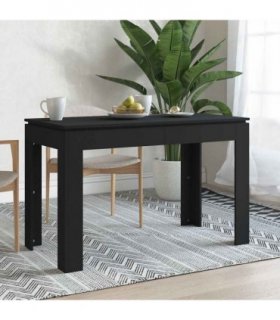 vidaXL Dining Table | Black | Engineered wood | Medium | Simple | Dining Table
