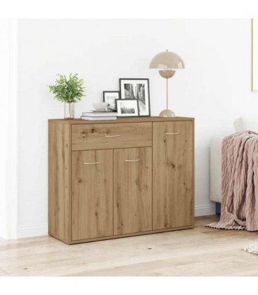 vidaXL Sideboard Artisan Oak 88x30x70 cm Engineered Wood — Colour: artisian oak