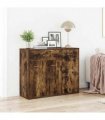 vidaXL Sideboard Smoked Oak 88x30x70 cm Engineered Wood