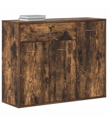 vidaXL Sideboard Smoked Oak 88x30x70 cm Engineered Wood