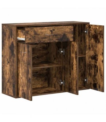 vidaXL Sideboard Smoked Oak 88x30x70 cm Engineered Wood